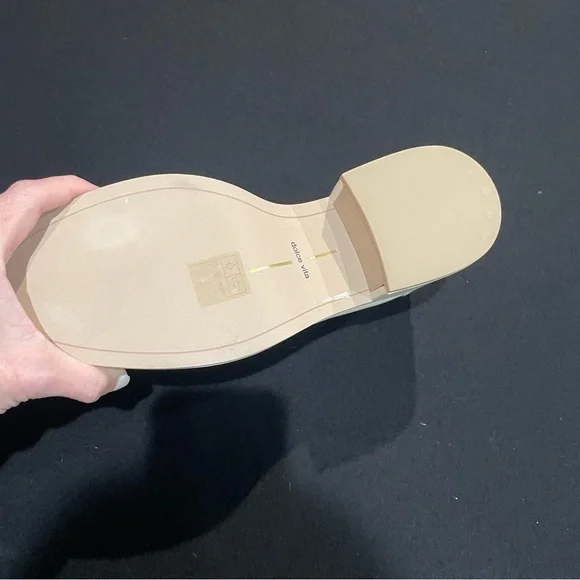 New! Dolce Vita Yanni Platform Leather Penny Loafer Cream - Picture 12 of 12